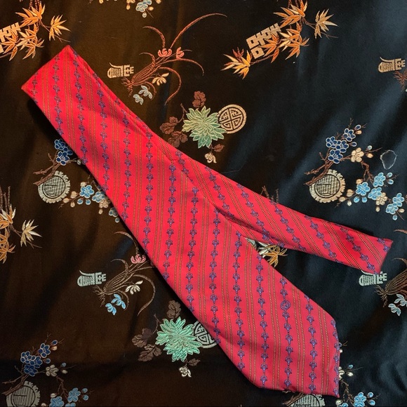 Vintage Gucci Primary Color Horse Bit Silk Tie - Picture 2 of 12